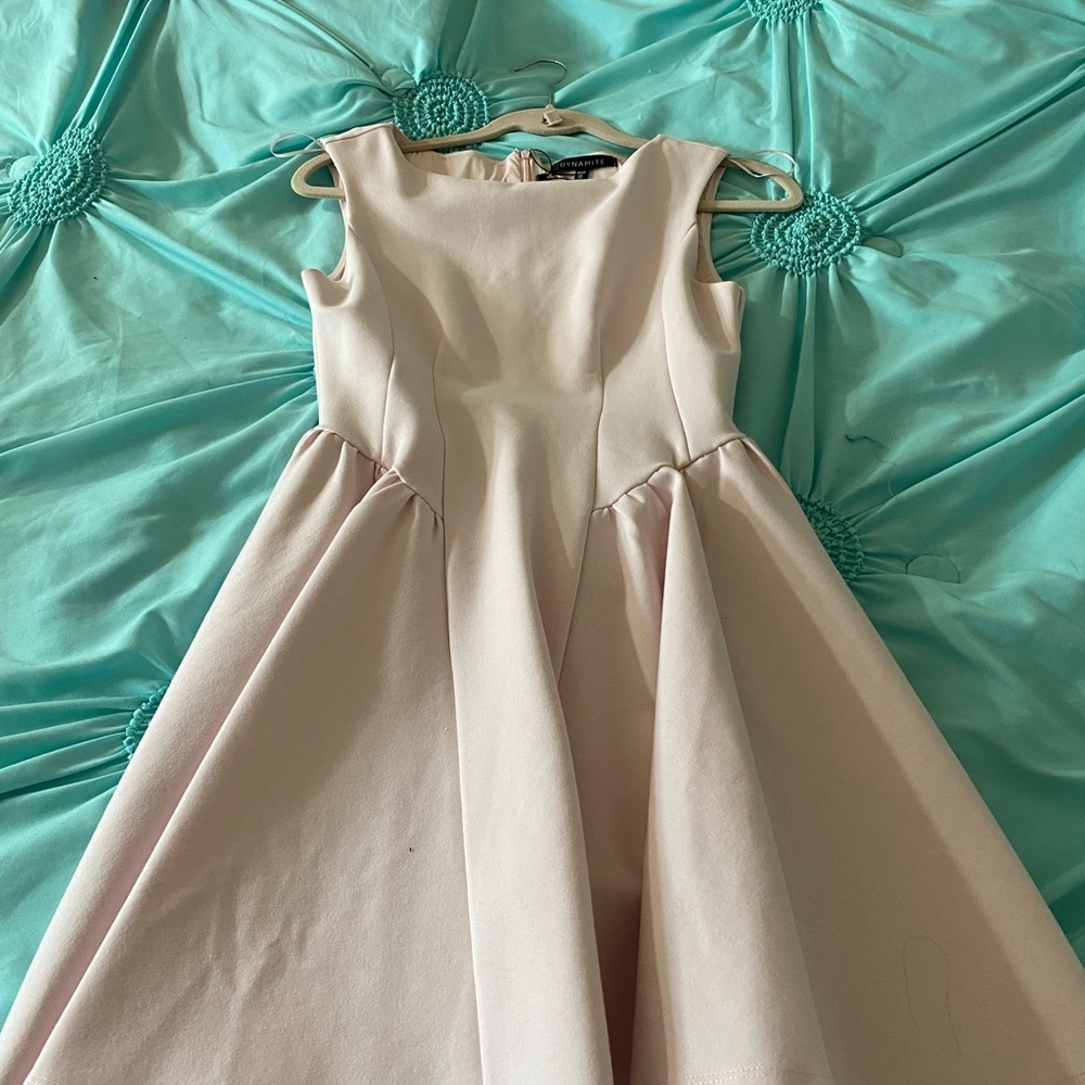 Elegant Cream Sleeveless Dress